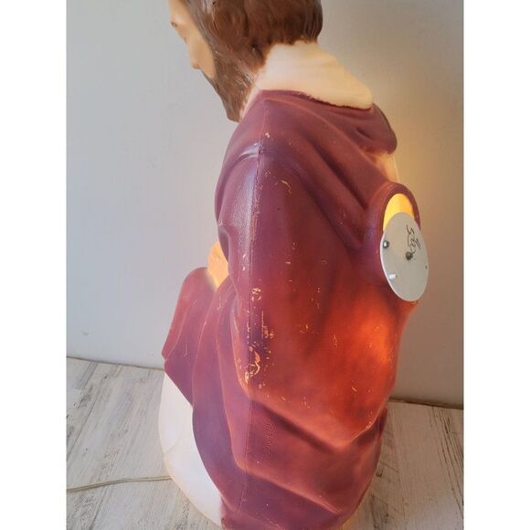 Vintage nativity scene Joseph father Jesus blow mold lawn Decor Xmas - Picture 8 of 15